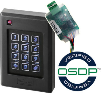Wiegand Farpointe Data CONEKT Mobile-Ready Contactless Smartcard Keypad & Reader (2.4-GHz/13.56-MHz) — MIFARE® DESFire® EV1 and EV2 Support; single-gang mount