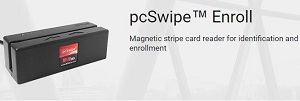 pcSwipe Magnetic Stripe 3 track Keystroke Black USB Reader 6ft Cable